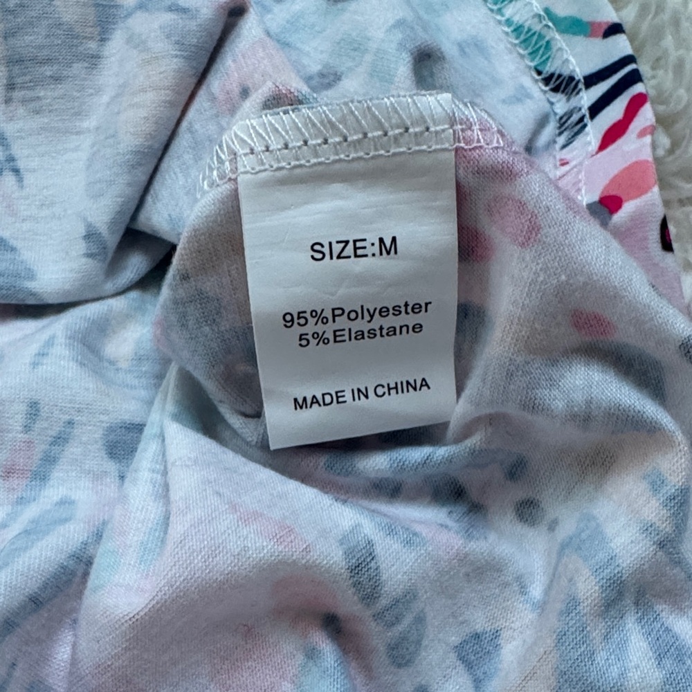 🎉HP🎉 Boutique Floral Print Bubble Sleeve Top 💗 White Pink & Blue - Picture 14 of 14